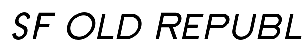 SF Old Republic font preview